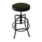 Holland Bar Stool Co Adjustable Stool, Black Wrinkle, Canter Pine Seat 910BW010 - alternate 1